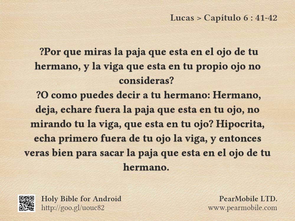 Lucas, Capítulo 6:41-42
